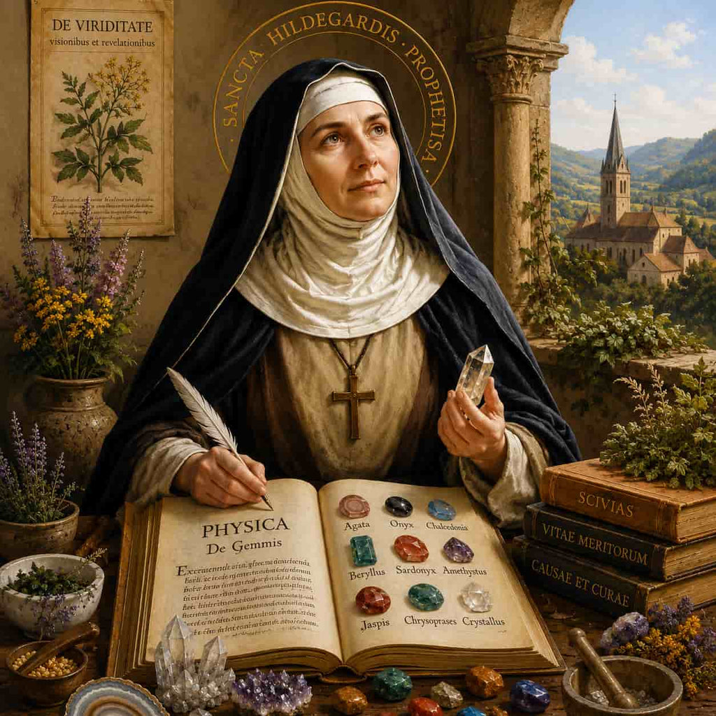 Santa Hildegarda de Bingen y los minerales | Las 24 gemas y su significado