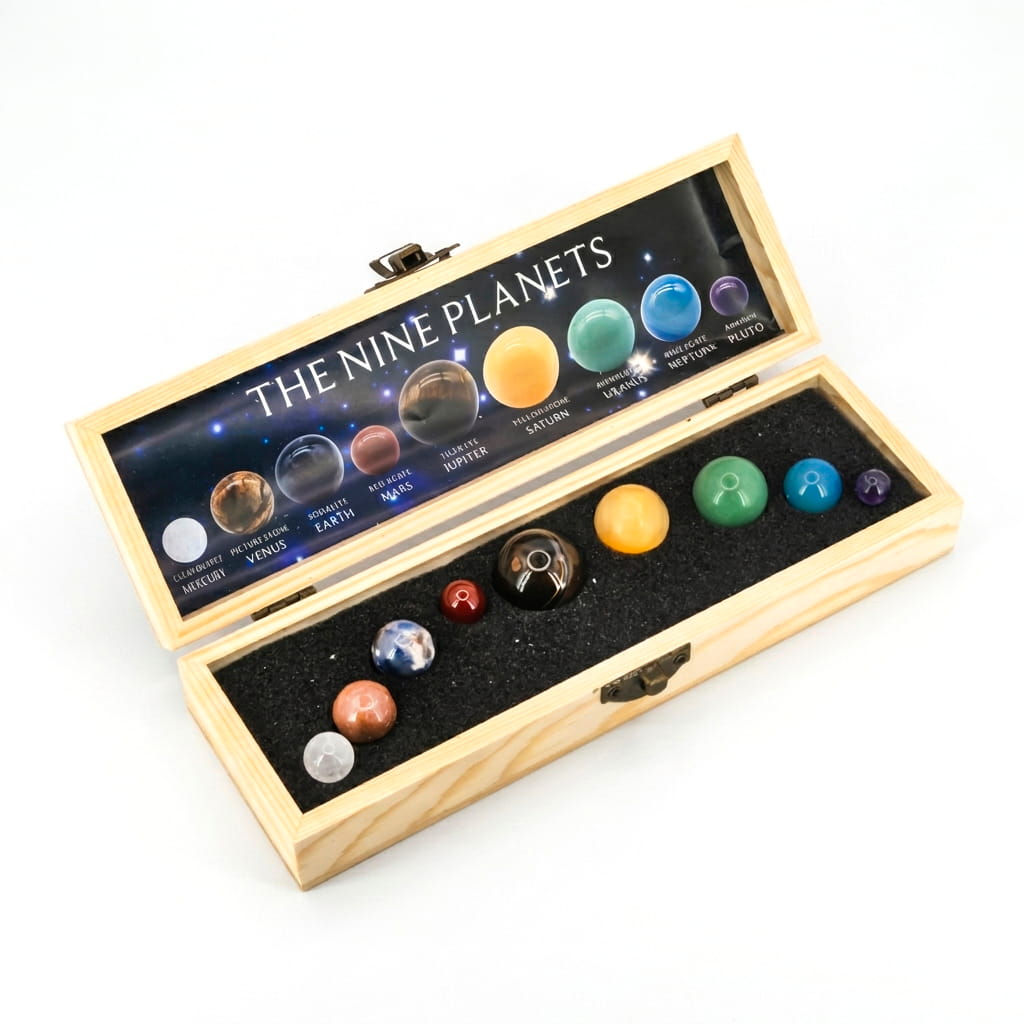 Pack Sistema Solar de Minerales – 9 Esferas Planetarias