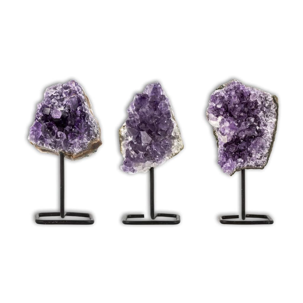 Drusa de Amatista en peana pequeña varias