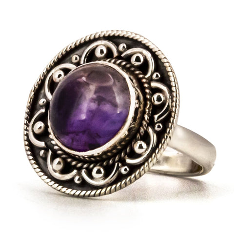 Anillo Amatista tribal