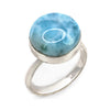 Anillo de Larimar en Plata ajustable Pieza 1