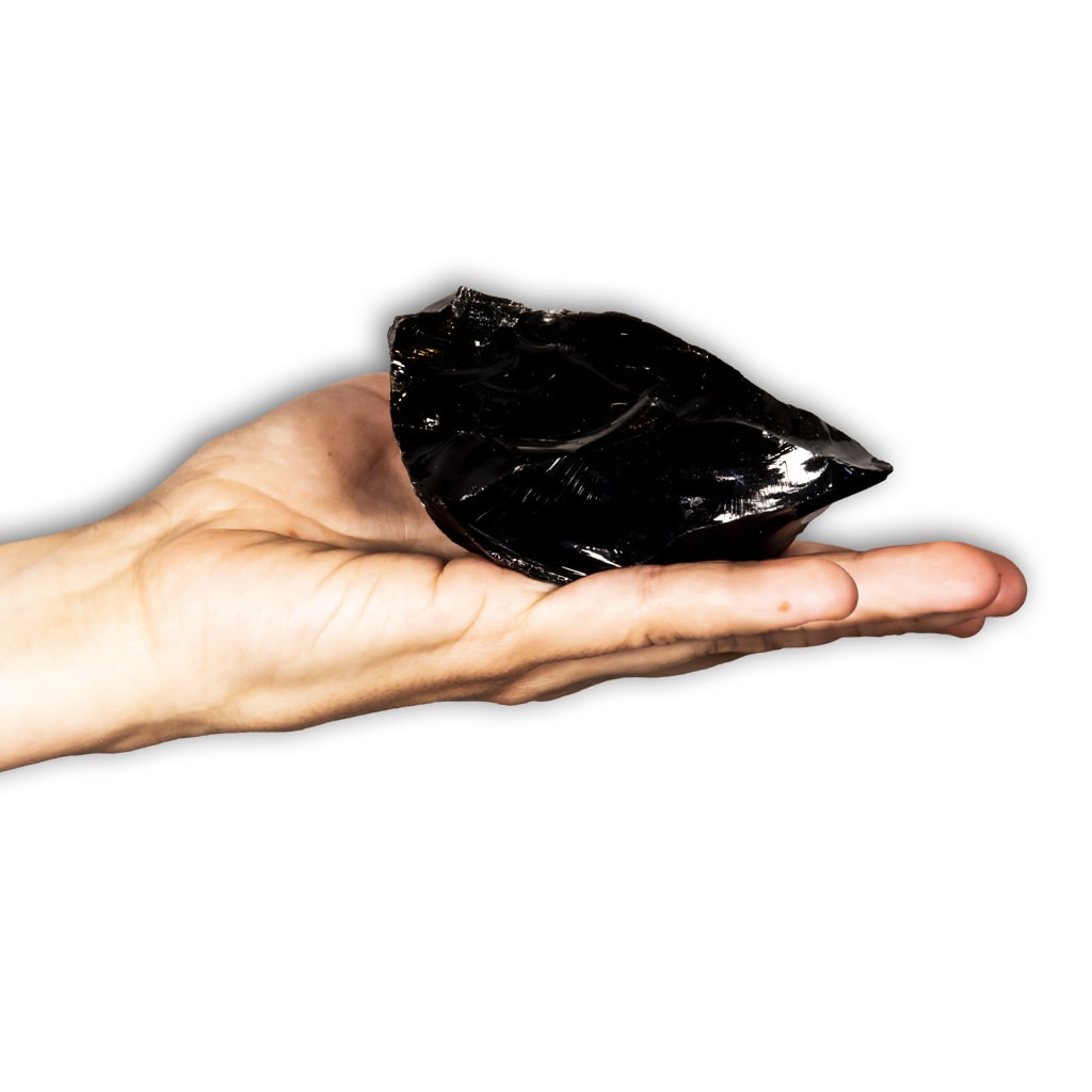 Obsidiana Extra grande mano abierta
