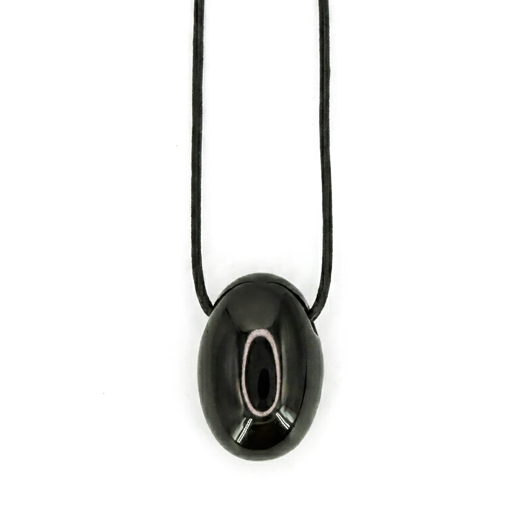 Colgante de Obsidiana Rodado hilo