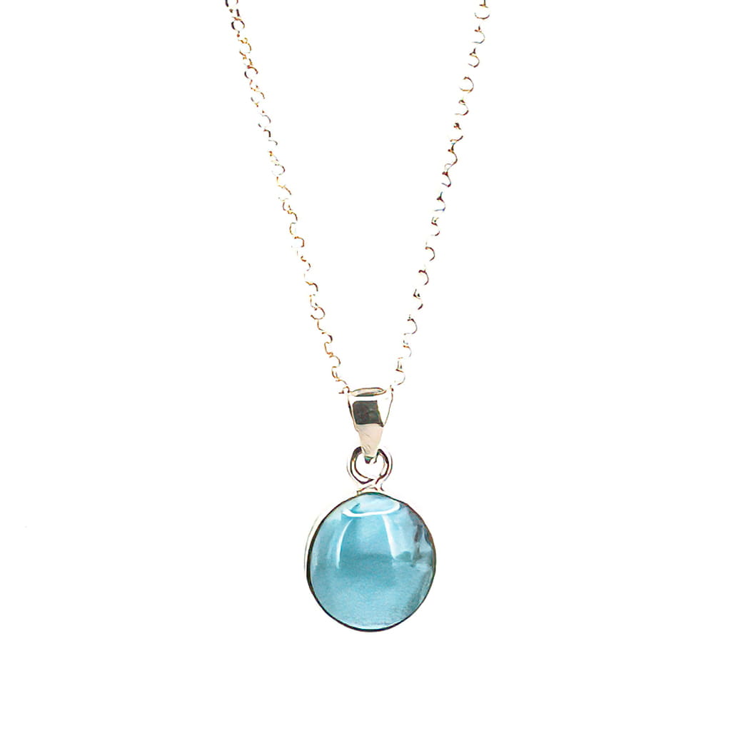 Colgante de Larimar redondo
