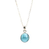 Colgante de Larimar redondo