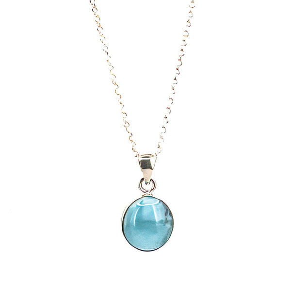 Colgante de Larimar redondo