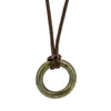 Colgante de Jade Verde Círculo de la suerte