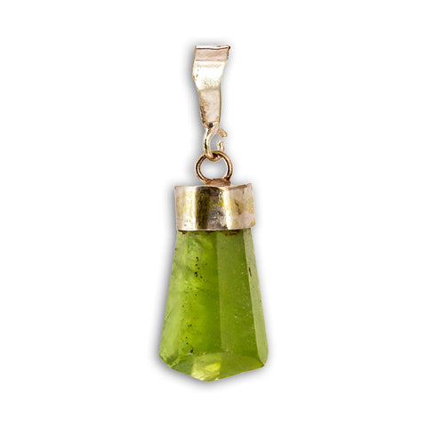 Colgante de Peridoto en Barra con Plata | Rayo Verde de Renovación