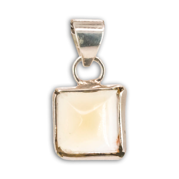 Colgante de Citrino cuadrado en Plata
