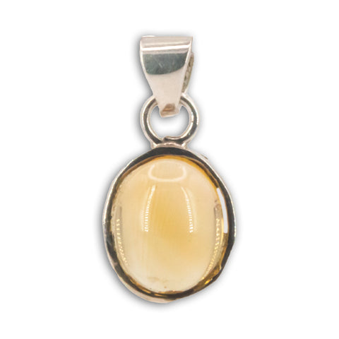 Colgante de Citrino oval en Plata