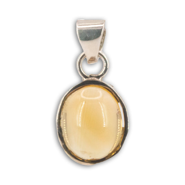 Colgante de Citrino oval en Plata
