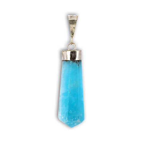 Colgante de Amazonita punta con Plata