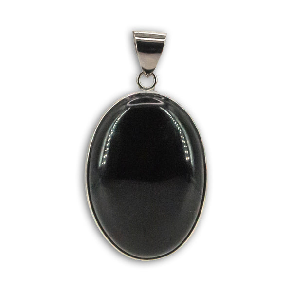 Colgante de Obsidiana Arcoíris en Acero