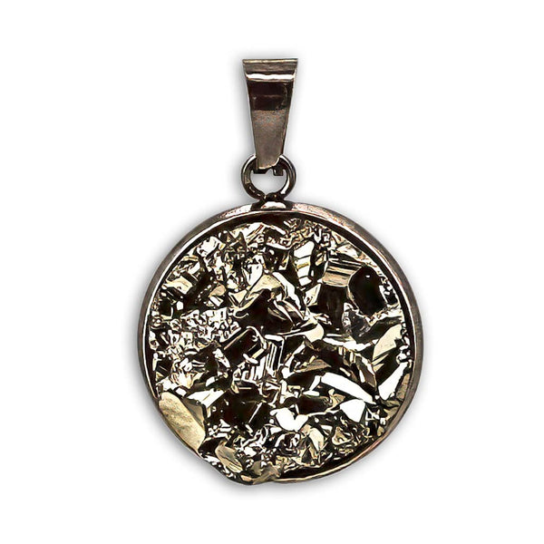 Colgante de Pirita Drusa circular 