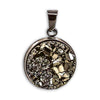 Colgante de Pirita circular con Acero