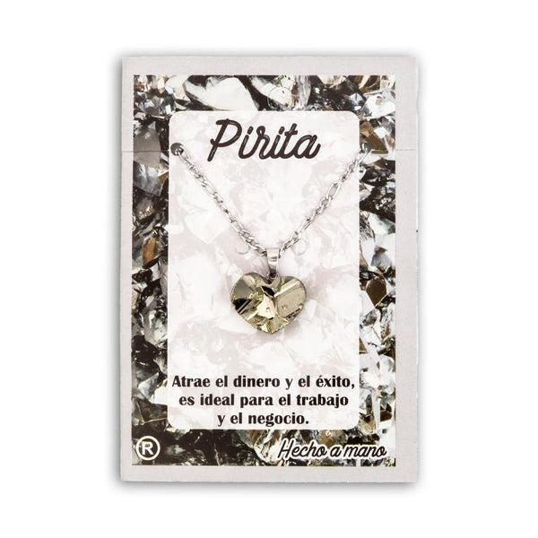 Collar de Pirita Drusa corazón 
