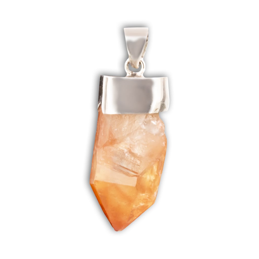 Colgante de Punta de Cuarzo Hematoideo