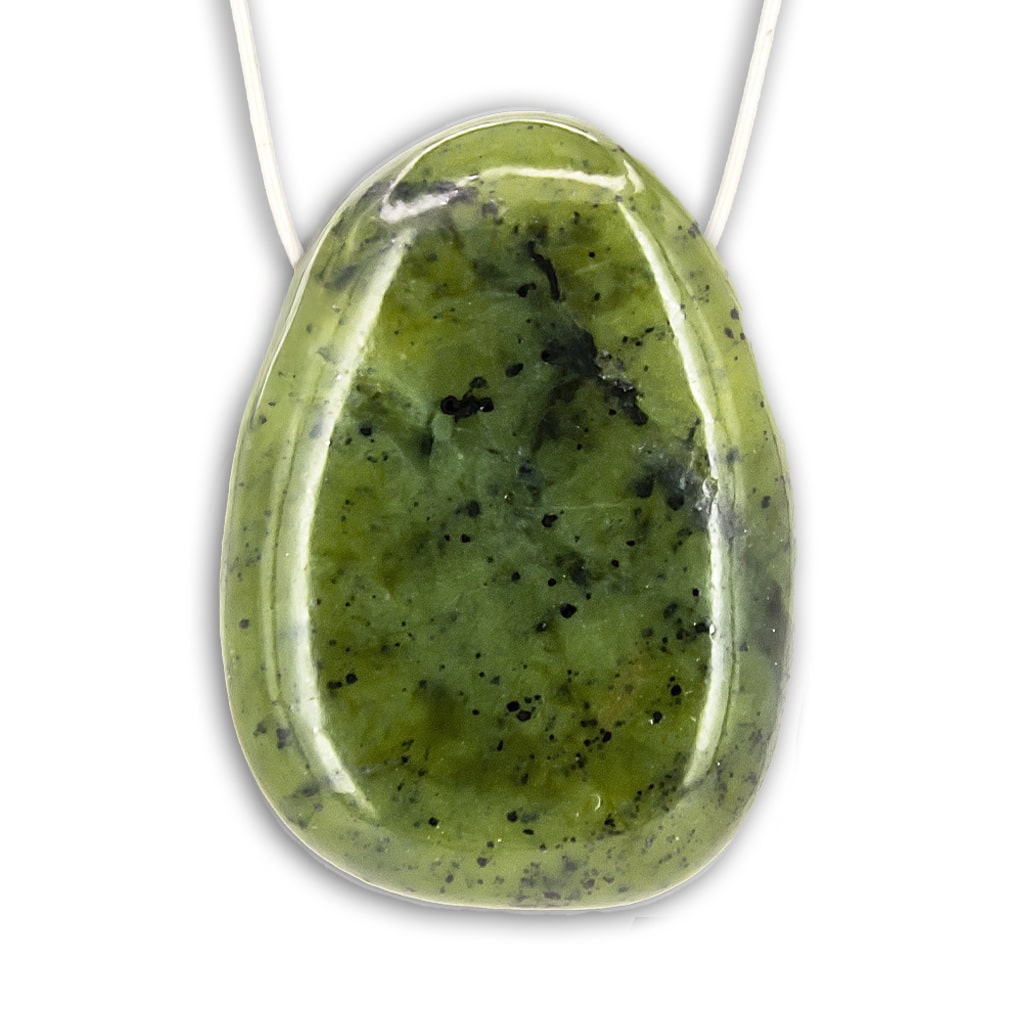 Colgante de Jade Verde Rodado