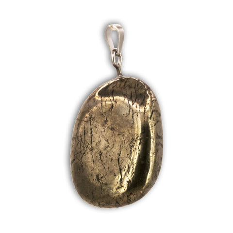 Colgante de Pirita Rodado con Acero