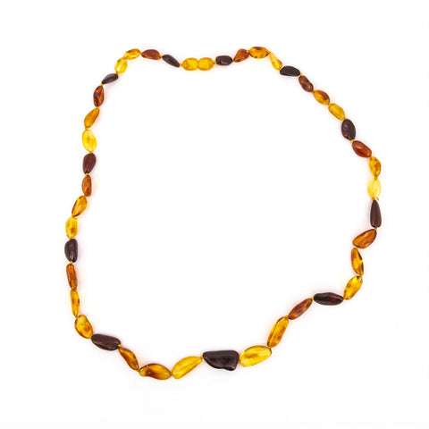 Collar de Ámbar Multicolor Bola Irregular grande