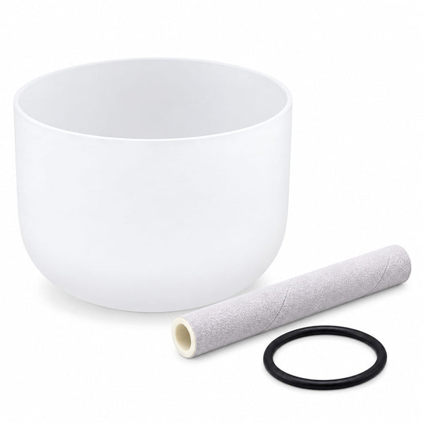 Cuenco Tibetano de Cuarzo Blanco de 20 cm