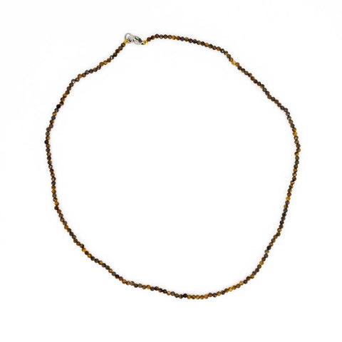 Gargantilla de Ojo de Tigre Bola Facetada