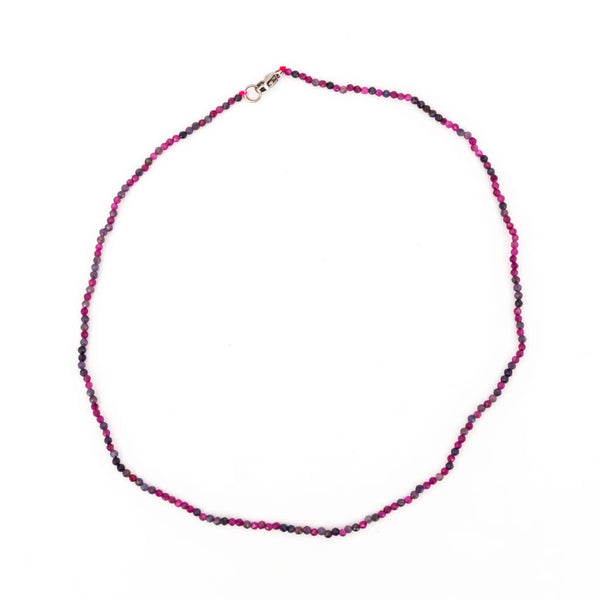 Gargantilla de Rubí y Zafiro Bola Facetada