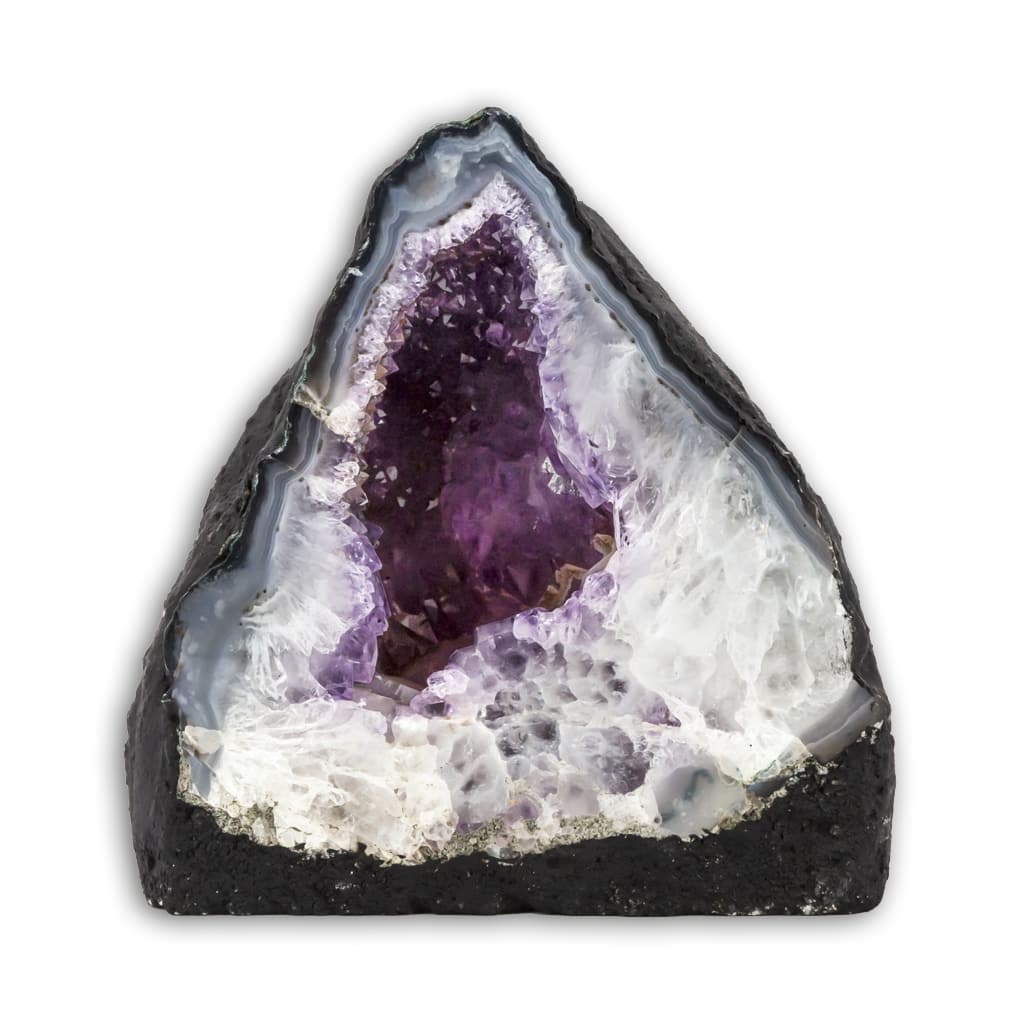 Geoda de Amatista con base plana grande Cuarzo