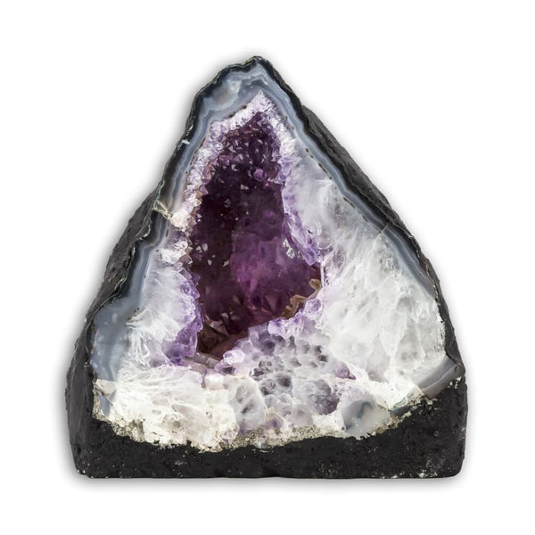 Geoda de Amatista con base plana grande Cuarzo