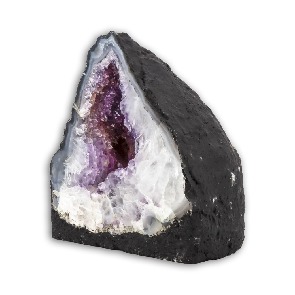 Geoda de Amatista con base plana grande Geoda