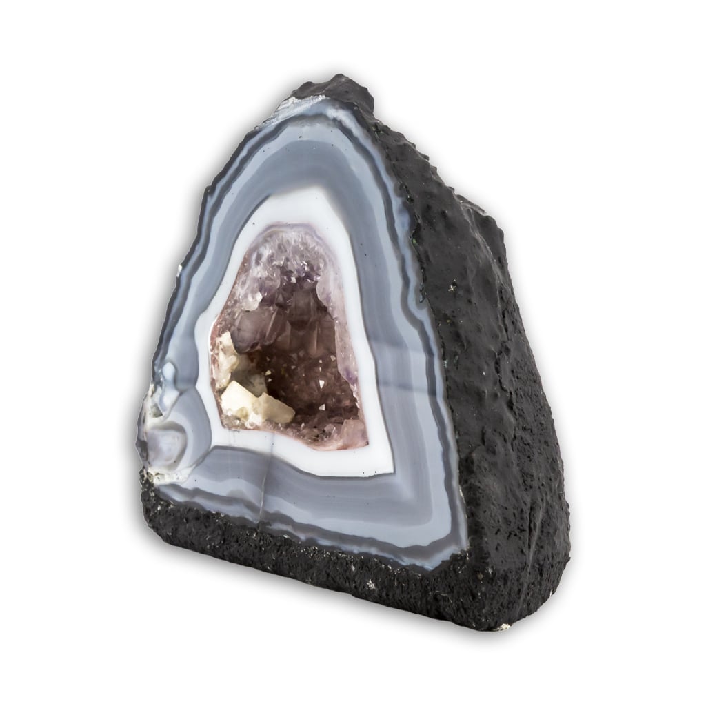 Geoda de Amatista con base plana grande Calcedonia P3