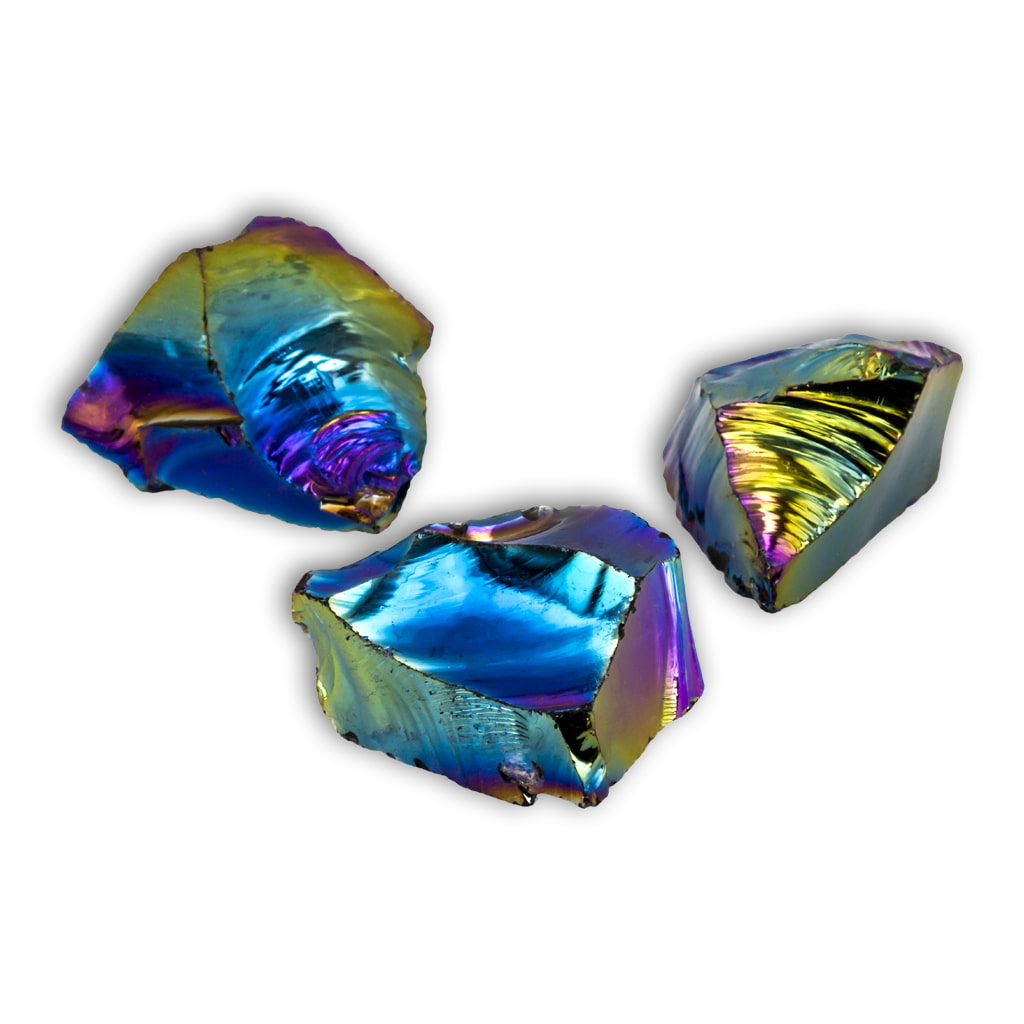 Obsidiana aura titanio