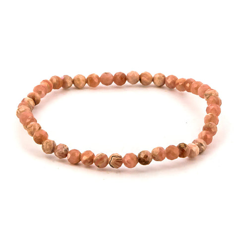 Pulsera de Rodocrosita Bola Facetada