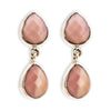 Pendientes opalo rosa doble lagrima