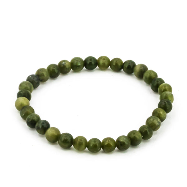 Pulsera de Jade Verde Canadiense Bola Lisa grande