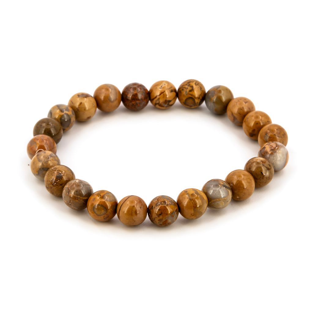 Pulsera de Jaspe Océano Bola Lisa
