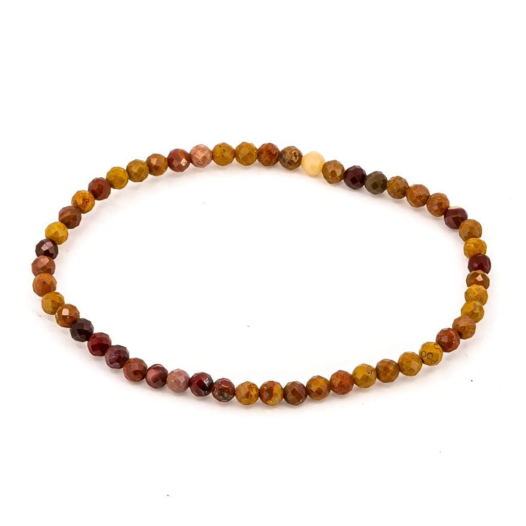 Pulsera de Jaspe Mokita Bola Facetada 4 mm