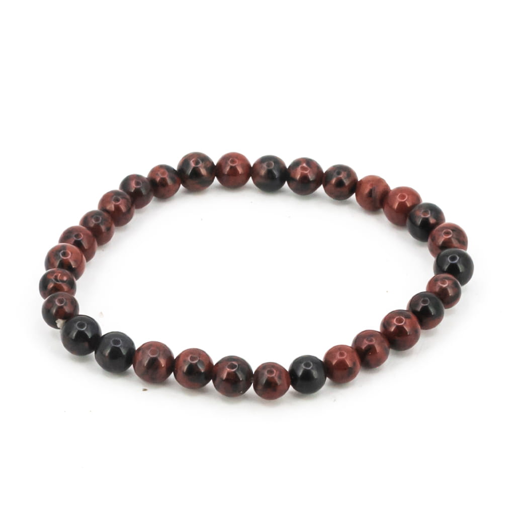 Pulsera de Obsidiana Caoba Bola Lisa