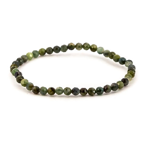Pulsera de Turmalina Verde Bola Facetada