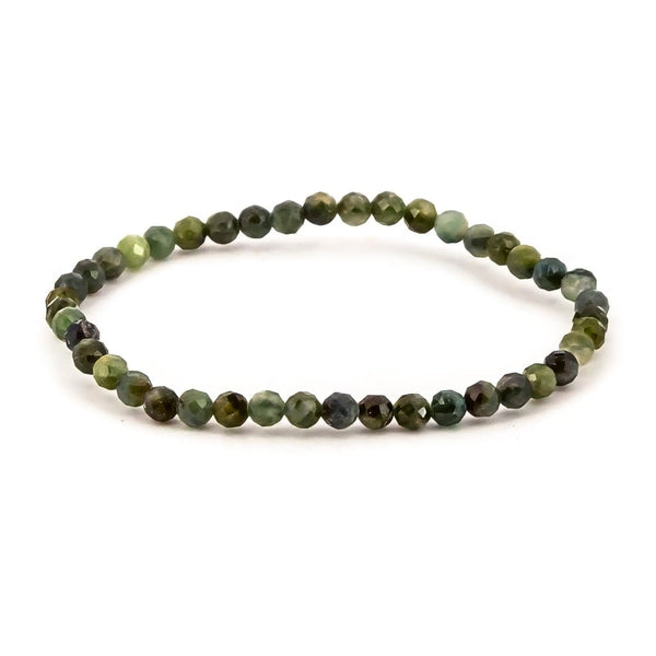 Pulsera de Turmalina Verde Bola Facetada