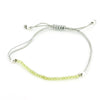 Pulsera de Peridoto Macramé Bola Facetada