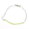 Pulsera de Peridoto Macramé Bola Facetada