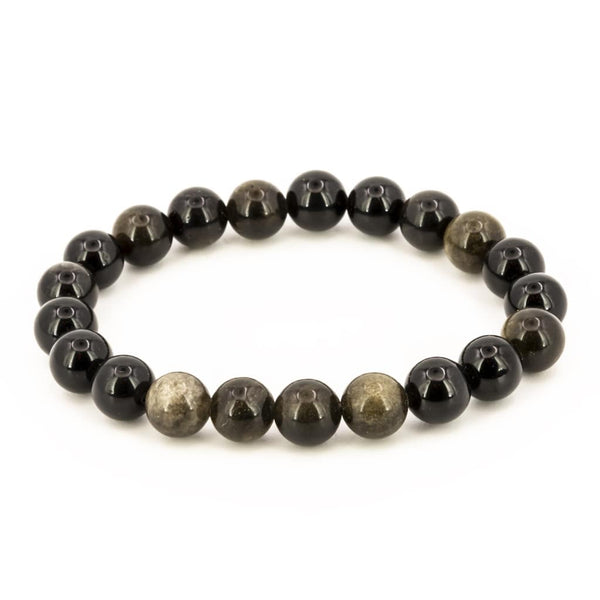Pulsera de Obsidiana Dorada Bola Lisa
