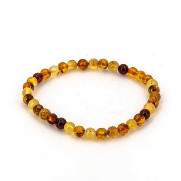 Pulsera ambar bola lisa