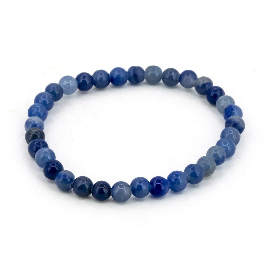 Pulsera de Cuarzo azul Bola Lisa