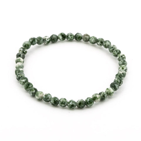 Pulsera de Ágata Musgosa Bola Facetada