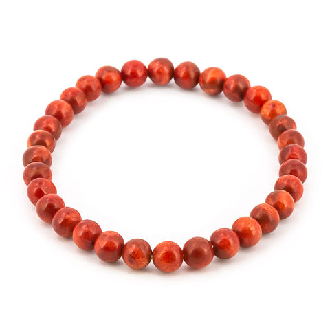 Pulsera de Coral raíz Bola Lisa