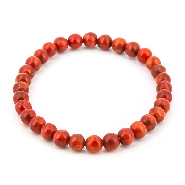 Pulsera de Coral raíz Bola Lisa