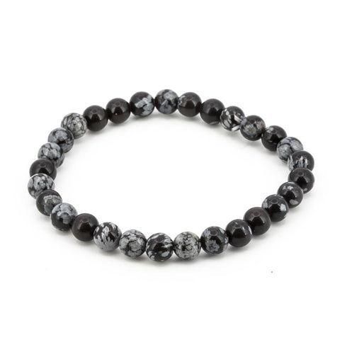 Pulsera de Obsidiana Nevada Bola Lisa
