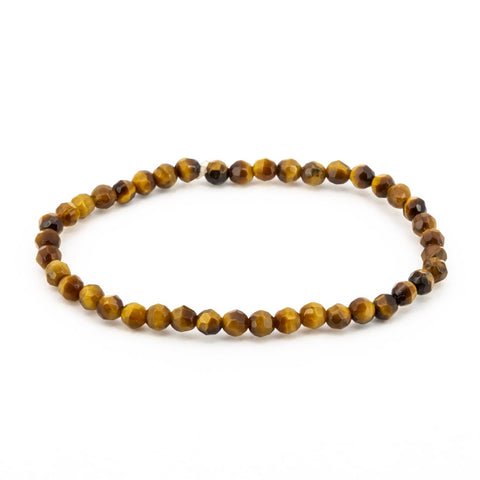 Pulsera de Ojo de Tigre Bola Facetada